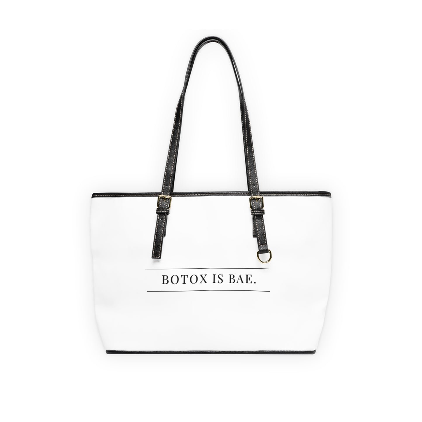 Trendy PU Leather Shoulder Bag - "Botox is Bae" Design