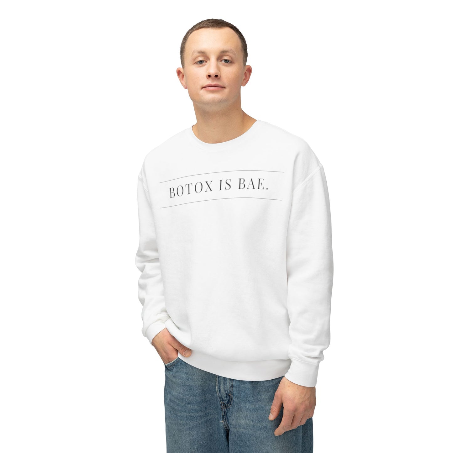 Botox is Bae Unisex Lightweight Crewneck Sweatshirt - Trendy and Comfortable Fashion