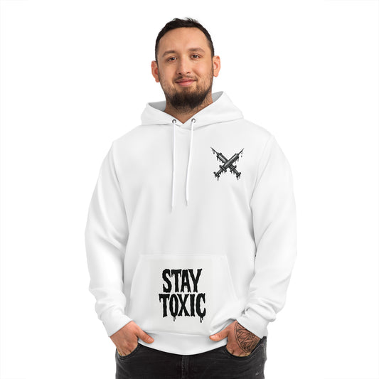 Stay Toxic Hoodie - Trendy White Sweatshirt for Street Style Enthusiasts