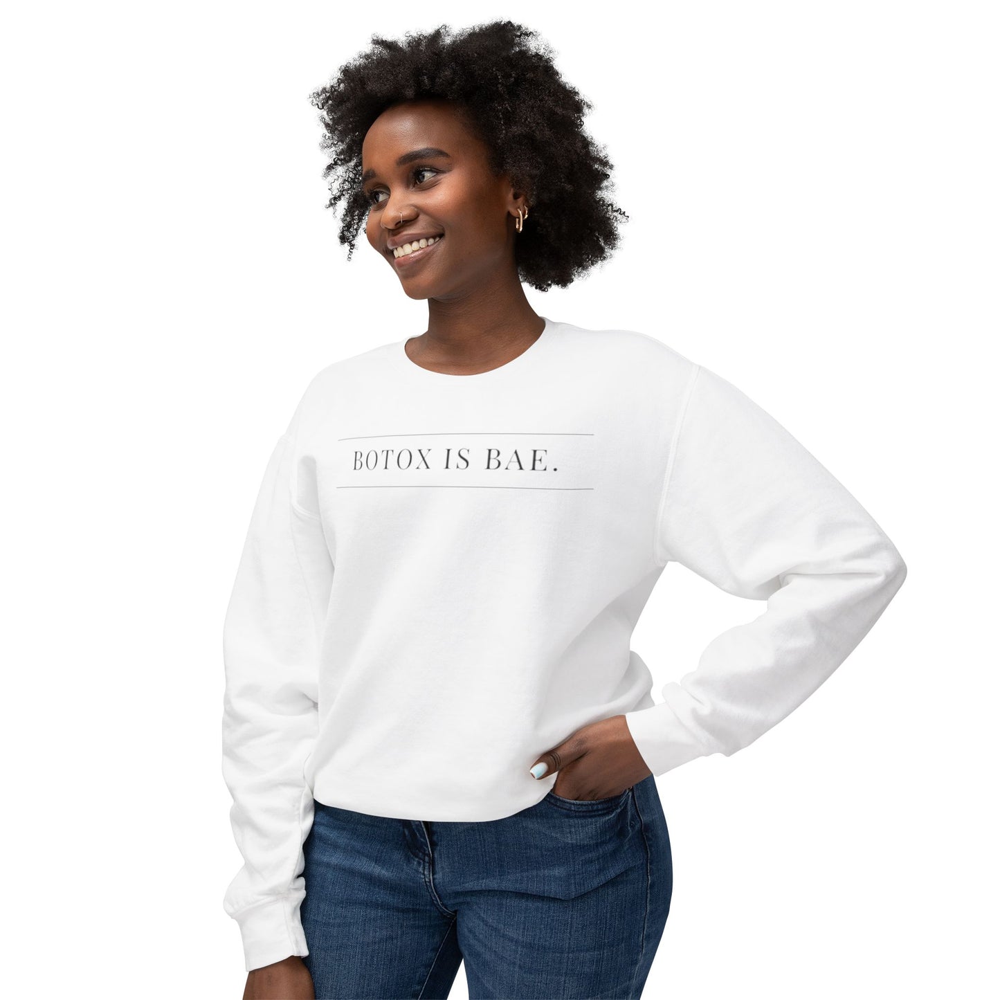 Botox is Bae Unisex Lightweight Crewneck Sweatshirt - Trendy and Comfortable Fashion
