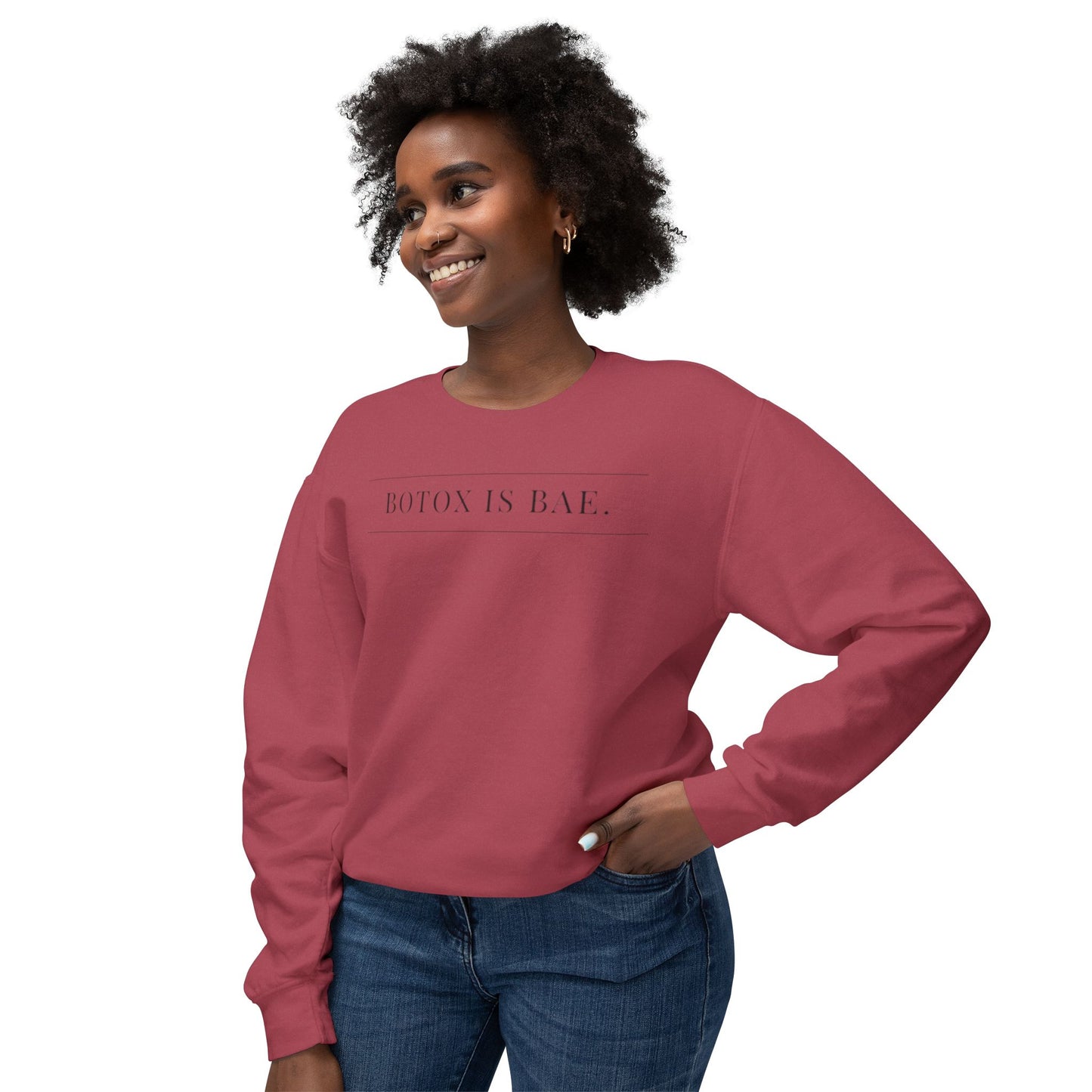 Botox is Bae Unisex Lightweight Crewneck Sweatshirt - Trendy and Comfortable Fashion