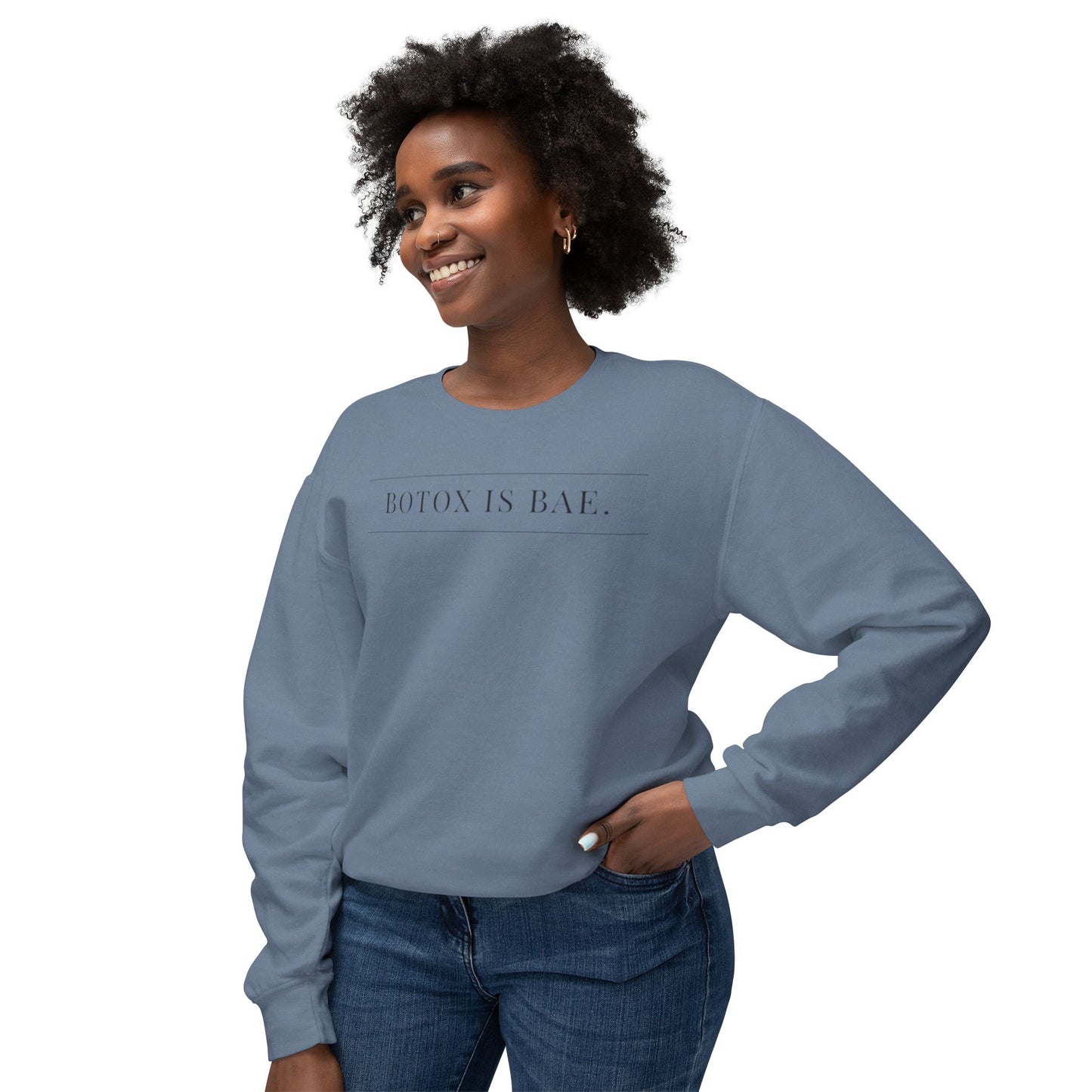 Botox is Bae Unisex Lightweight Crewneck Sweatshirt - Trendy and Comfortable Fashion