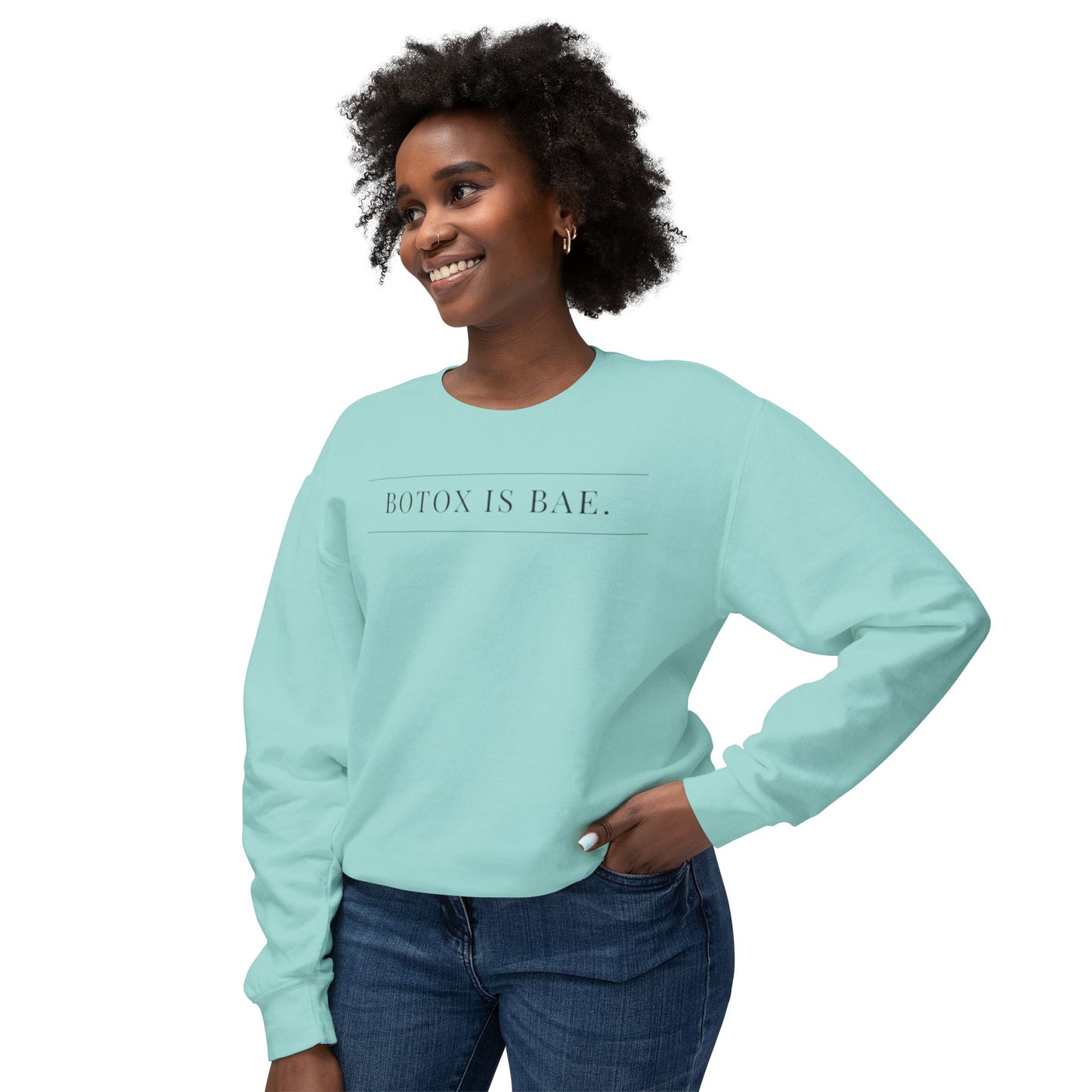 Botox is Bae Unisex Lightweight Crewneck Sweatshirt - Trendy and Comfortable Fashion