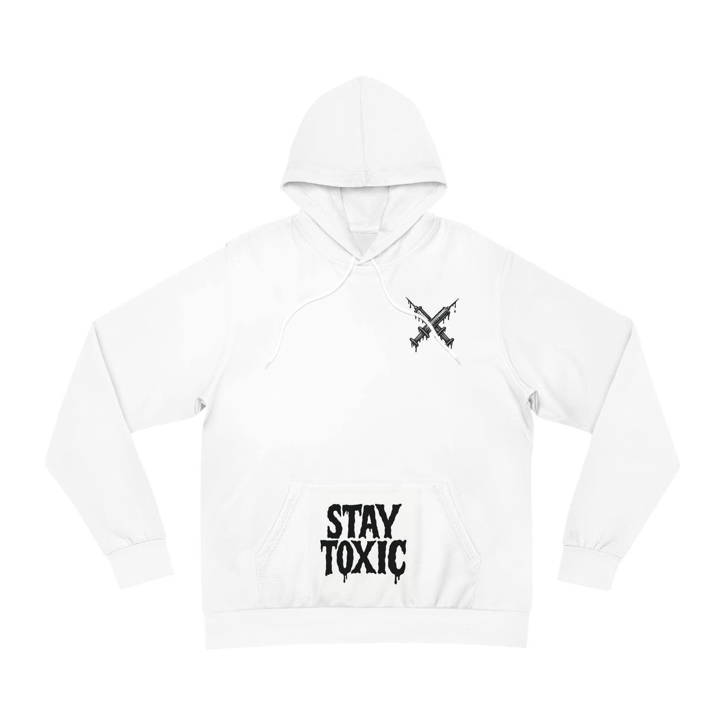 Stay Toxic Hoodie - Trendy White Sweatshirt for Street Style Enthusiasts