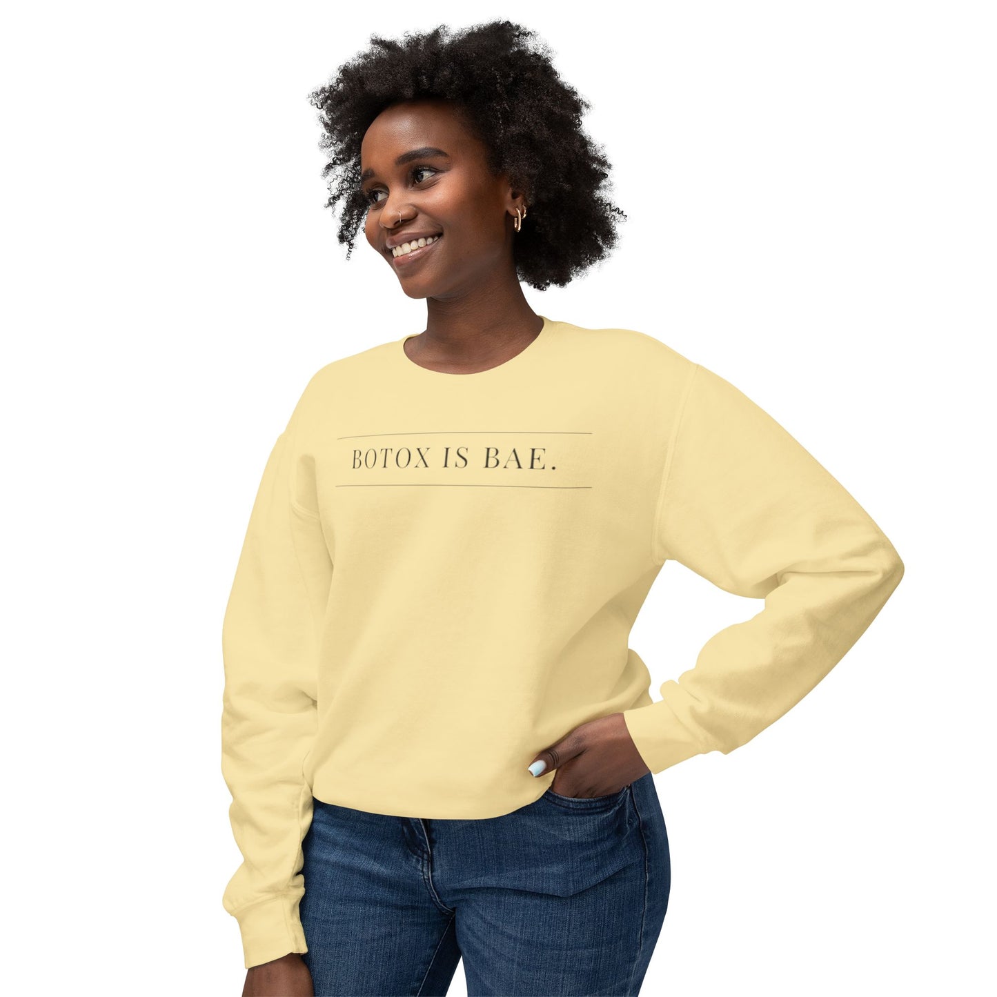 Botox is Bae Unisex Lightweight Crewneck Sweatshirt - Trendy and Comfortable Fashion
